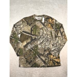 Realtree Men's APX Scent Control L/S Hunting Camouflage T-Shirt Green Size XL